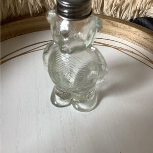 Source Unknown Clear Glass Bear Bottle